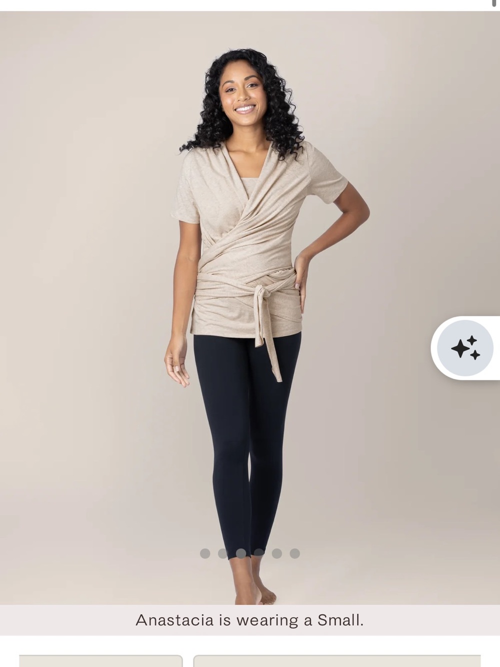 Kindred Bravely Skin to Skin Short Sleeve Wrap Top
